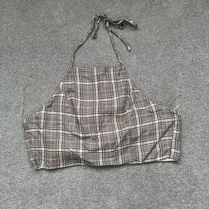 American Eagle Outfitters Brown Plaid Top